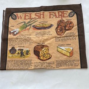 Welch tea towel from Wales Welch food